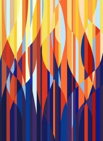Flaming Stripes Yellow Wall Mural Contemporary Wallpaper By
