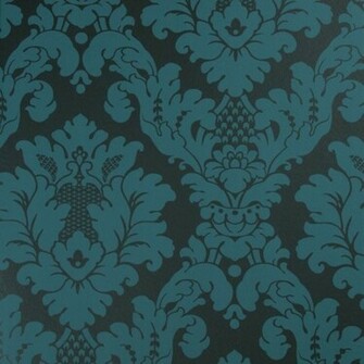 Vinci Damask Wallpaper Aqua Blue Arthouse From I Love Uk