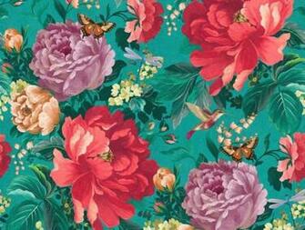Dianthus Kingfisher Green Designer Wallpaper Ashadewilder Teal
