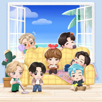 Halaman Unduh Untuk File Bts Cartoon Wallpaper Yang Ke