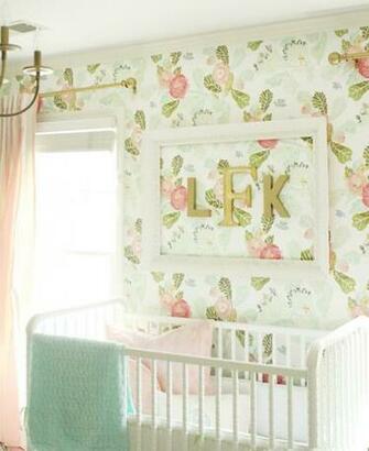 Charming Watercolor Peony Wallpaper Interior Design