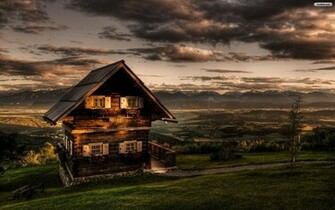 Old Wood House Wallpaper
