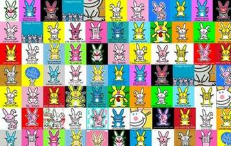 Happy Bunny Icons Wallpaper