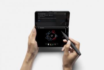 New Microsoft Surface Duo Is An Enhanced Foldable Phone Wallpaper