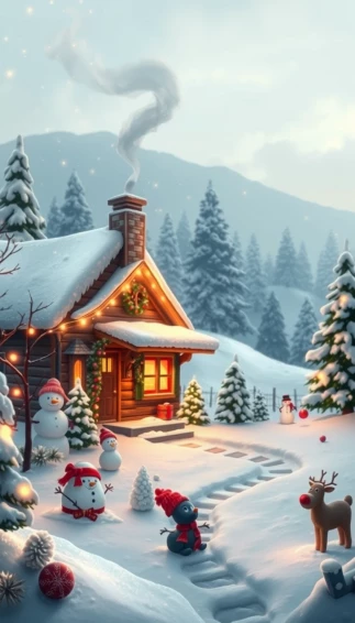 Cute Winter Holiday Wallpaper