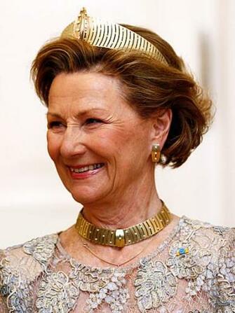 Queen Sonja Of Norway Accompanied King