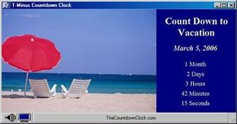 Minus Vacation Countdown T Clock