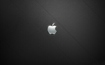Glass Apple On Gray Leather Wallpaper