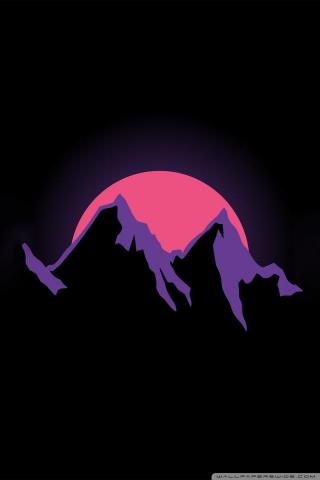 Mountain Sunset Cartoon Background Ultra HD Desktop