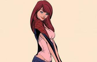 Wallpaper Look Girl Jeans Mike Costume Red Hair Blue Eyes