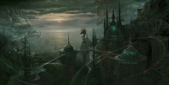 Dragons City Buildings Anime Wallpaper Abstract Fantasy HD