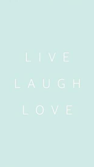 Pastel Mint Live Laugh Love iPhone Phone Background