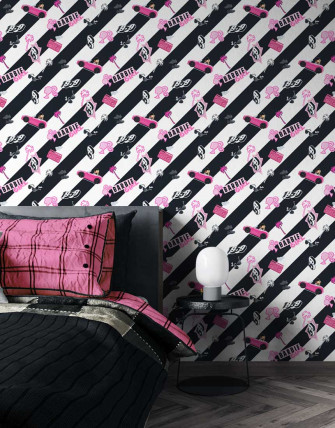 Barbie Black Stripe Wallpaper Mural Shop Mattel Australia
