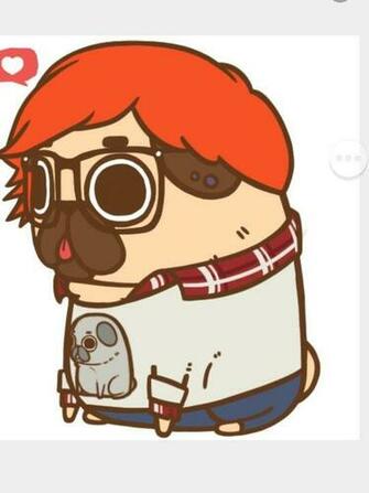Best Pug Cartoon Ideas Animated Emojis