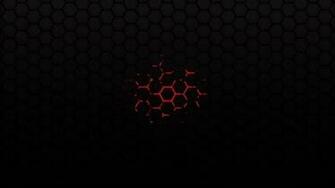 Black Red Background Hexagon