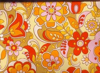 1970s Wallpaper Vintage Orange