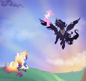 Sunset My Little Pony Princess Celestia Luna Adorable