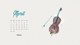 Floral Cute April Calendar Printable For Kids
