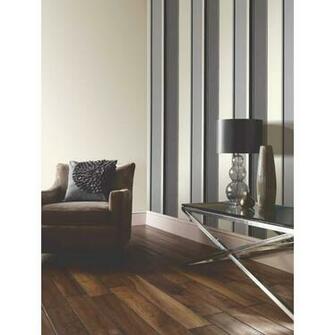 Carina Striped Feature Wallpaper Black Grey White Stripe