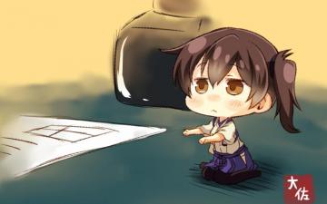 Wallpaper Funny Anime Girl Kaga Kancolle