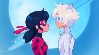 Ladybug And Cat Noir Kiss Wallpaper
