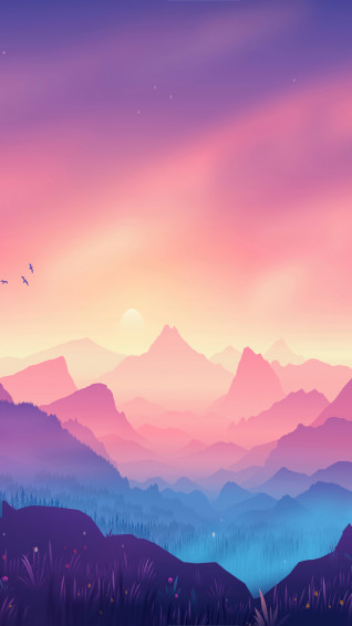 Beautiful Mountain Nature Colorful Scenery Minimalist 4k Wallpaper