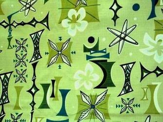 Atomic Tiki Fabric Space Age Googie