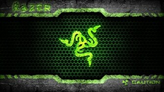 Wallpaper Razer Nature Green Logo For Desktop
