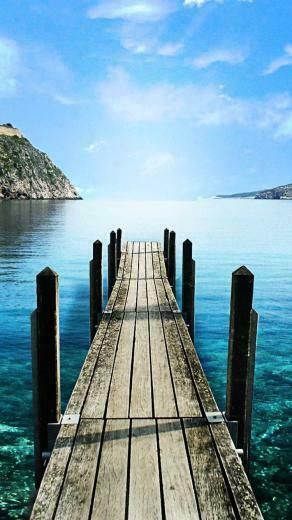 Old Wooden Pier iPhone Wallpaper HD
