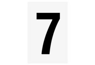 Black Number On White Background