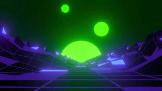 Neon Green And Purple Wallpaper