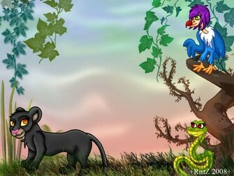 Cartoon Jungle Wallpaper