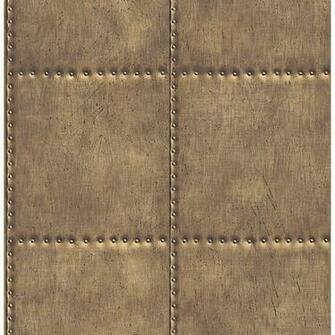 Brewster Brass Sheet Metal Rivets Wallpaper Sample 22341sam