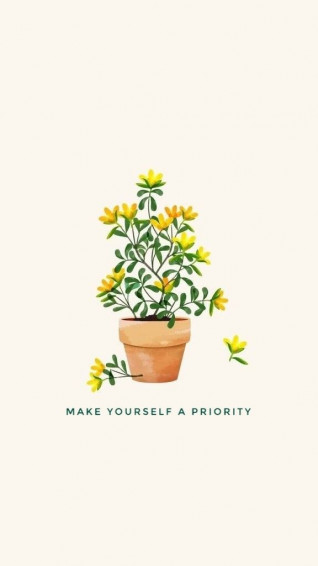 Quote Wallpapaer Make Yourself A Priority Calligraphy