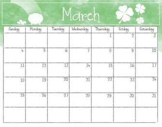 Unique March Month Calendar Designs