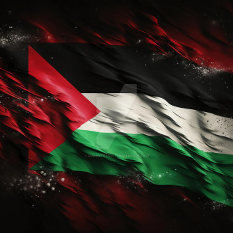 Palestine Flag Blood And Fire Civilian Tragedy By Emagatravels