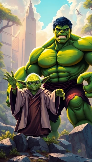 Yoda And Hulk Wallpaper