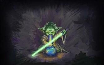Yoda Bong Hit Wallpaper HD