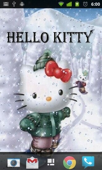 Hello Kitty Winter Live Wallpaper For Your Android Phone