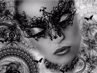 Black Lace And Butterflies Fantasy Wallpaper