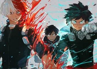 Izuku Midoriya Shouto Todoroki Tenya Iida Anime Boys Wallpaper