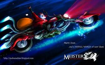 Biker Santa Wallpaper Stock Photos