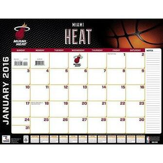 Turner Miami Heat Desk Calendar Perfect Timing Toys R