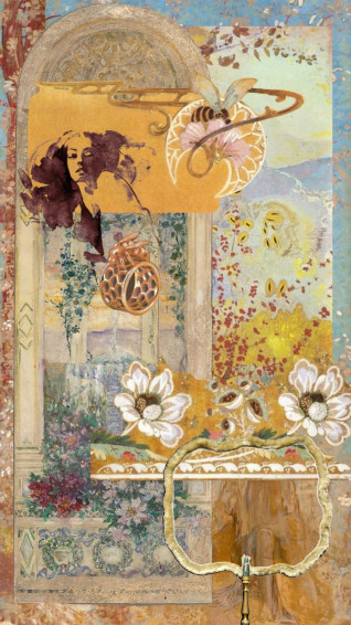Beehive Collage Bees Yellow Aesthetic Wallpaper Girly In
