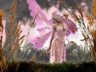 Pink Butterfly Fairy Background Wallpaper On This