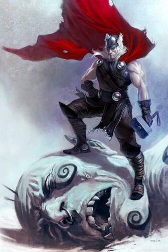 For iPhone Cartoons Wallpaper Thor I4