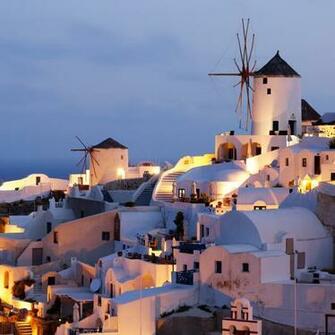 Early Morning In Oia iPad Air Wallpaper