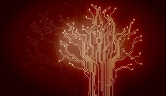 Red Techno Background