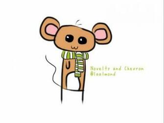 Novelty And Chevron Cute Mouse Wallpaper