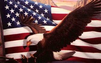 Bald Eagle American Flag